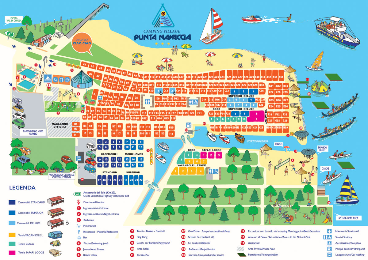 camping Punta Navaccia mapa